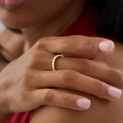 14K 2.5MM Ribbed Gold Band