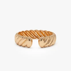 14K 5MM Rope Cuff Ring