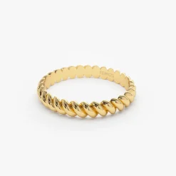 14K 3MM Twisted Rope Ring