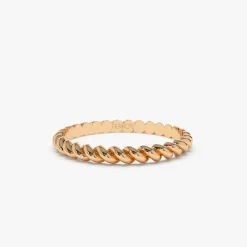 14K 2MM Twisted Rope Ring