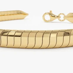 14k 5.7MM Wide Cobra Bracelet