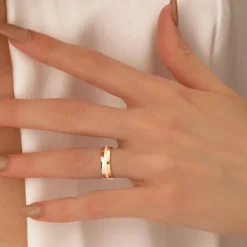 14k 5MM Wide Full Eternity Diamond Ring