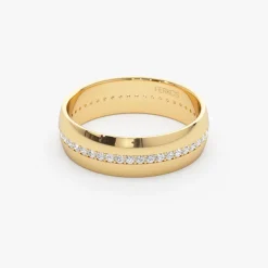 14k 5MM Wide Full Eternity Diamond Ring