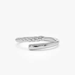 14k Open Band Twist Rope Design Ring