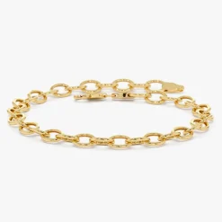 14k Oval Link Cable Chain Bracelet