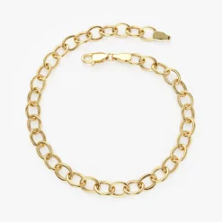 14k Oval Link Cable Chain Bracelet
