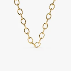 14k Oval Link Cable Chain Necklace