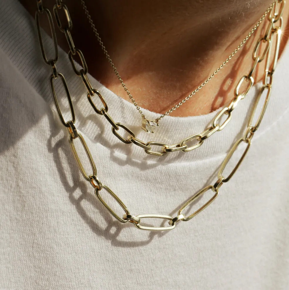 14k Oval Link Chain Necklace