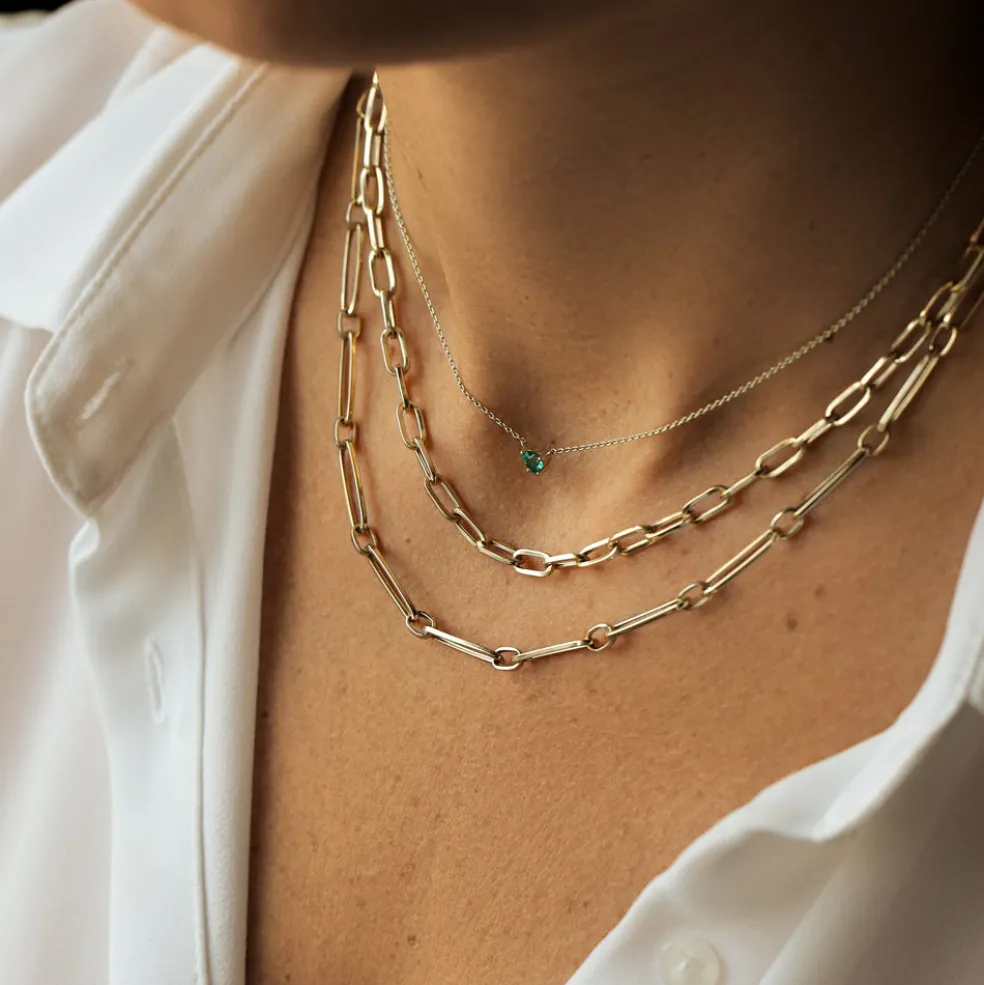 14k Oval Link Chain Necklace
