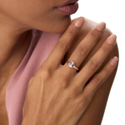 14K Oval Shape Prong Setting Amethyst Ring