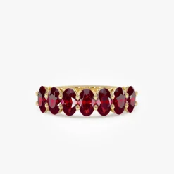 14k Oval Shaped Basket Setting Ruby Ring