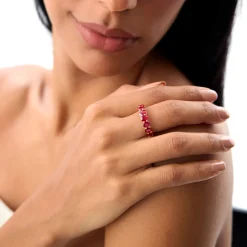 14k Oval Shaped Basket Setting Ruby Ring