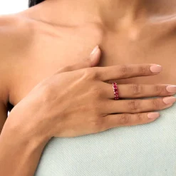 14k Oval Shaped Basket Setting Ruby Ring