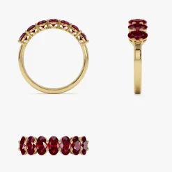 14k Oval Shaped Basket Setting Ruby Ring