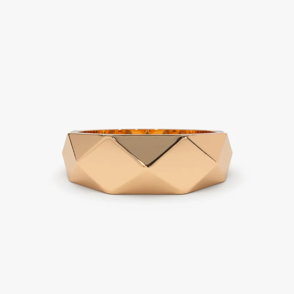 14k Pattern Bold Statement Ring