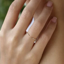 14k Pave Diamond Open Cuff Claw Diamond Ring