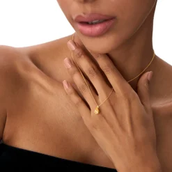 14k Pear Shape Citrine Solitaire Necklace
