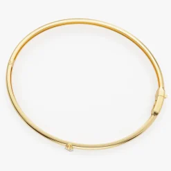 14K Pear Shape Diamond Solitare Bangle