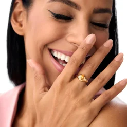 14K Pear Shaped Citrine Statement Ring
