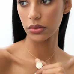 14k Personalized Diamond Medallion Necklace