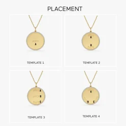 14k Personalized Diamond Medallion Necklace