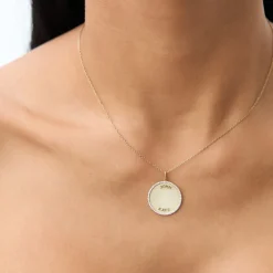 14k Personalized Diamond Medallion Necklace