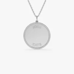 14k Personalized Diamond Medallion Necklace