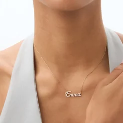 14k Personalized Diamond Name Necklace