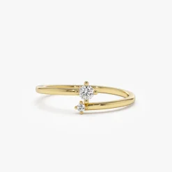 14k Petite Diamond Duo Ring