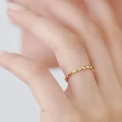 14k Petite Mini Pyramid Ring