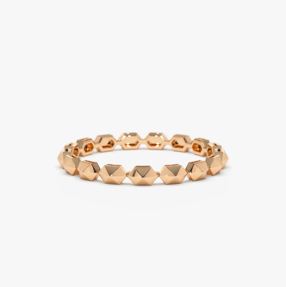14k Petite Mini Pyramid Ring