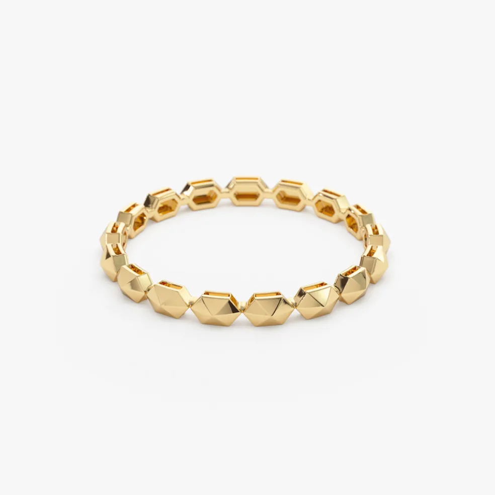 14k Petite Mini Pyramid Ring