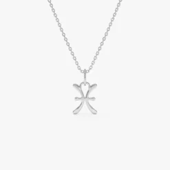 14K Pisces Zodiac Charm Necklace