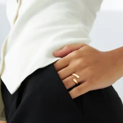 14K Plain Cuff Ring