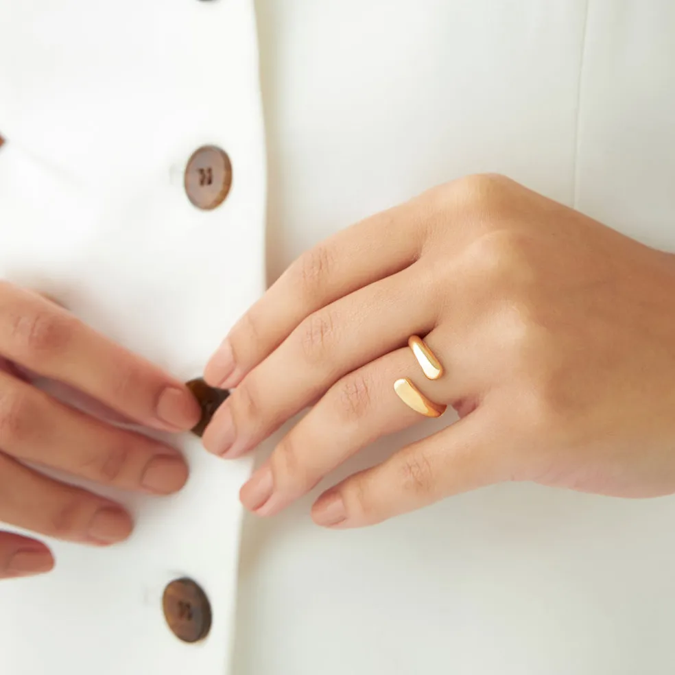 14K Plain Cuff Ring