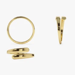 14K Plain Gold Crossover Ring