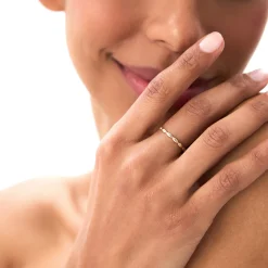 14k Plain Gold Minimalist Marquise Shape Ring