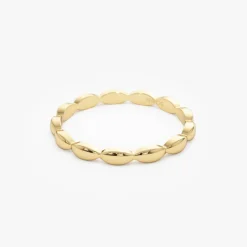 14k Plain Gold Minimalist Marquise Shape Ring