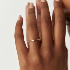 14k Prong Setting Full Eternity Dainty Stacking Ring