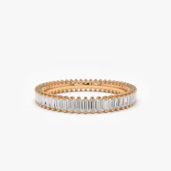 14K Prong Setting Full Eternity Baguette Diamond Ring