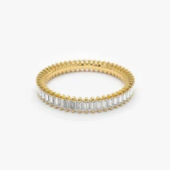 14K Prong Setting Full Eternity Baguette Diamond Ring