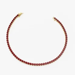 14k Prong Setting Ruby Tennis Bracelet