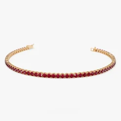 14k Prong Setting Ruby Tennis Bracelet