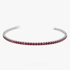 14k Prong Setting Ruby Tennis Bracelet