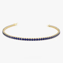 14k Prong Setting Sapphire Tennis Bracelet