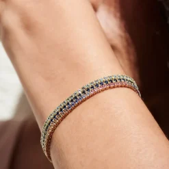 14k Prong Setting Sapphire Tennis Bracelet