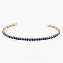 14k Prong Setting Sapphire Tennis Bracelet