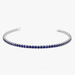 14k Prong Setting Sapphire Tennis Bracelet