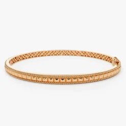 14k Pyramid Gold Bangle Bracelet