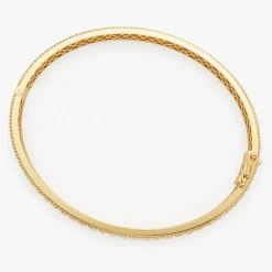 14k Pyramid Gold Bangle Bracelet